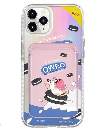 iPhone Magnetic Wallet Holo Case - Oweo Cat