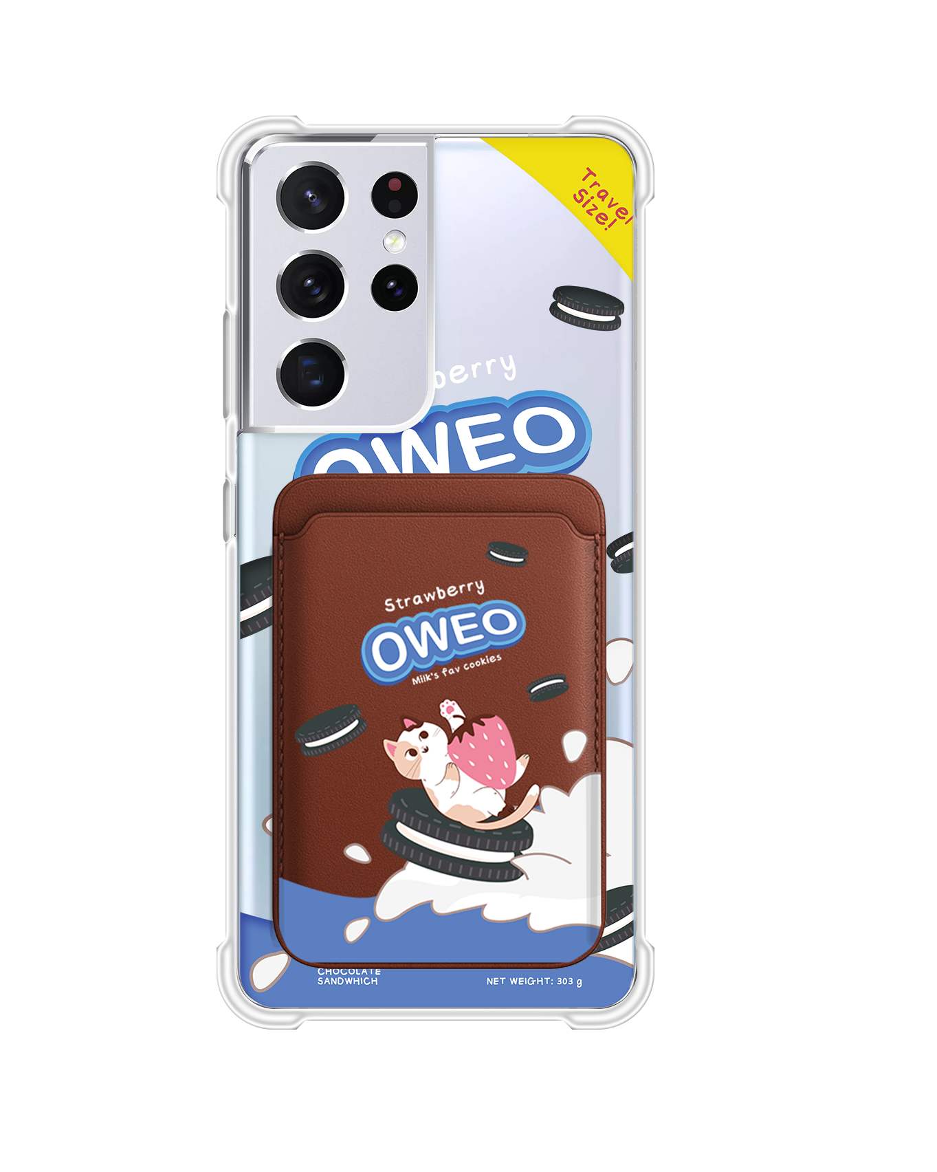 Android Magnetic Wallet Case - Oweo Cat