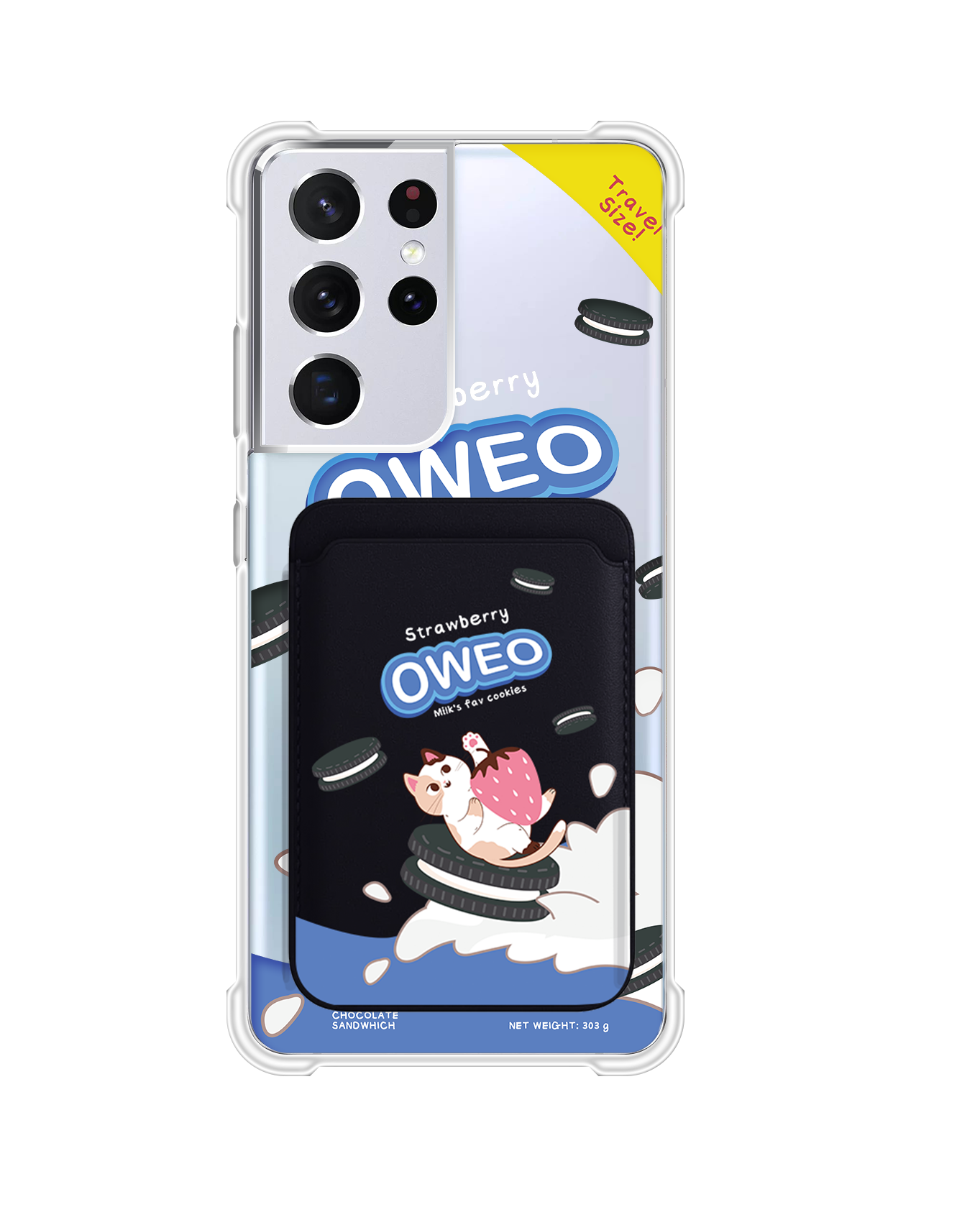 Android Magnetic Wallet Case - Oweo Cat