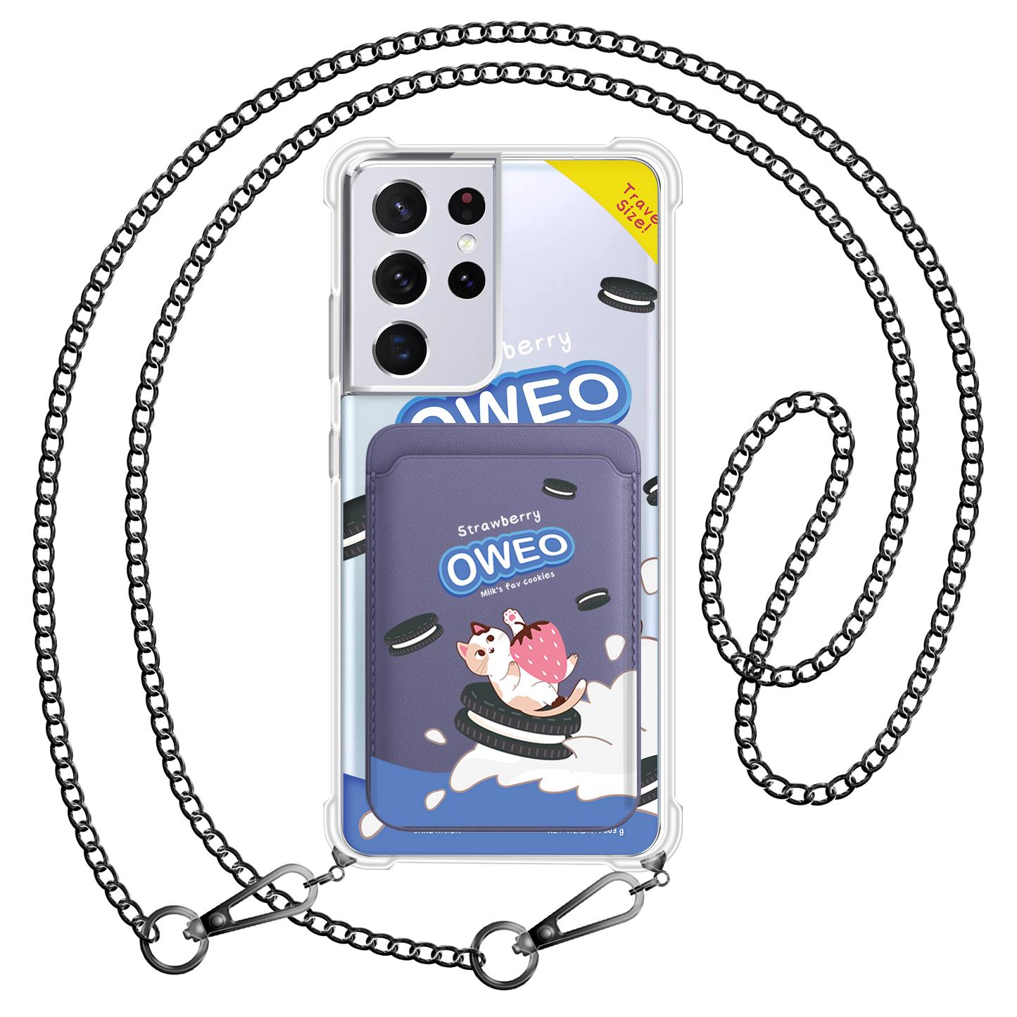 Android Magnetic Wallet Case - Oweo Cat