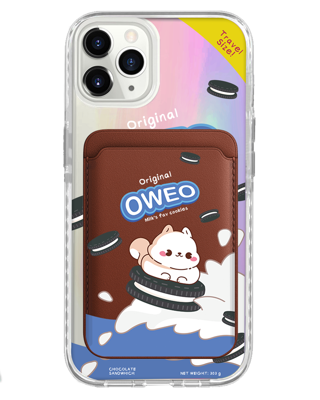 iPhone Magnetic Wallet Holo Case - Oweo Dog