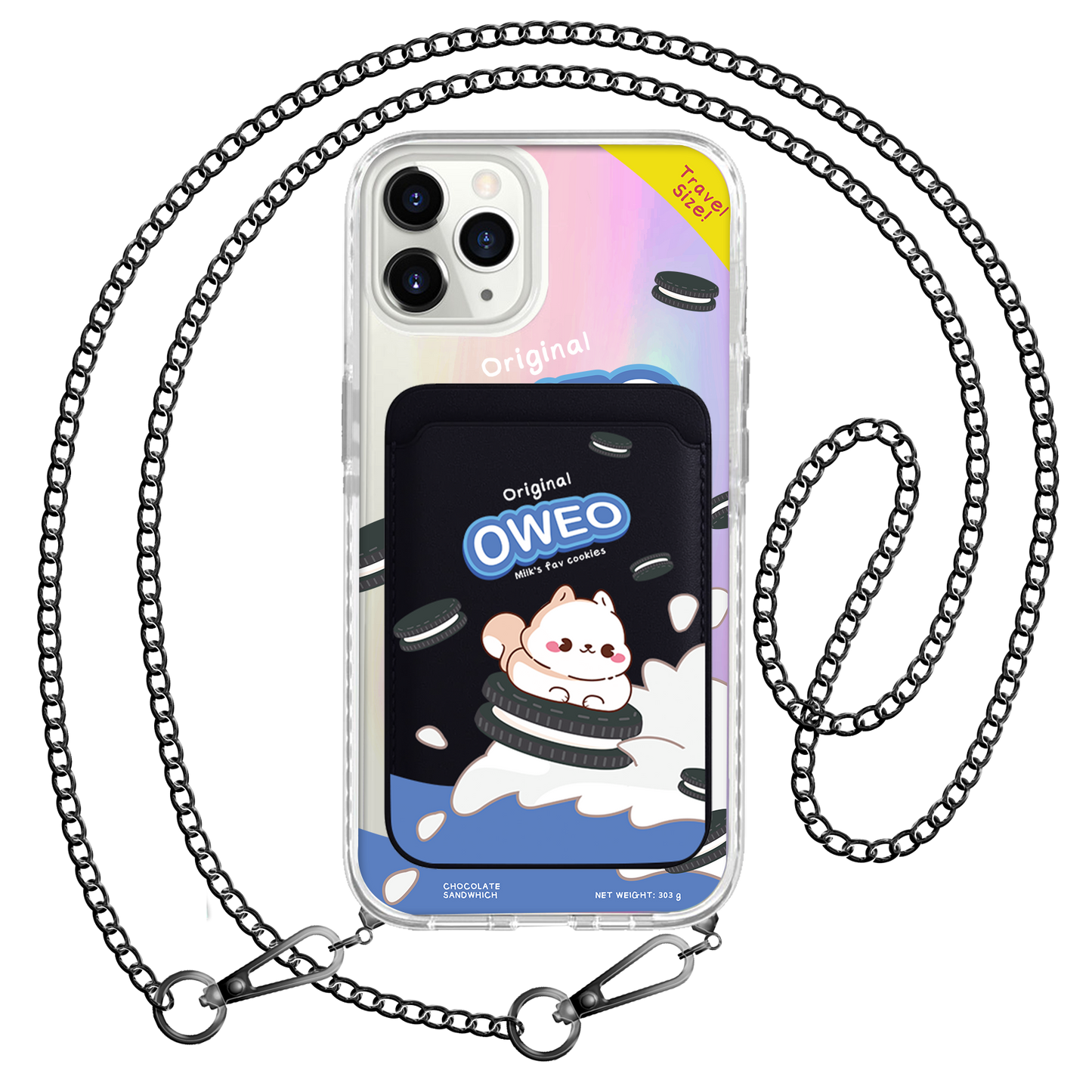 iPhone Magnetic Wallet Holo Case - Oweo Dog