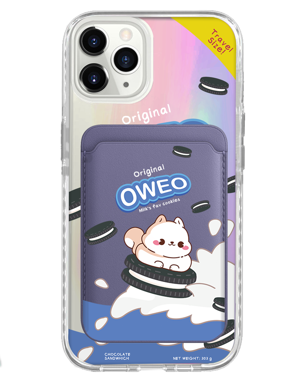 iPhone Magnetic Wallet Holo Case - Oweo Dog