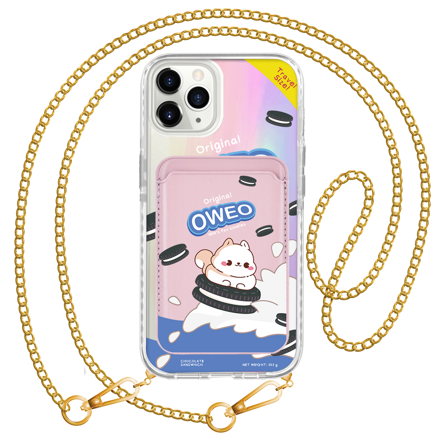 iPhone Magnetic Wallet Holo Case - Oweo Dog