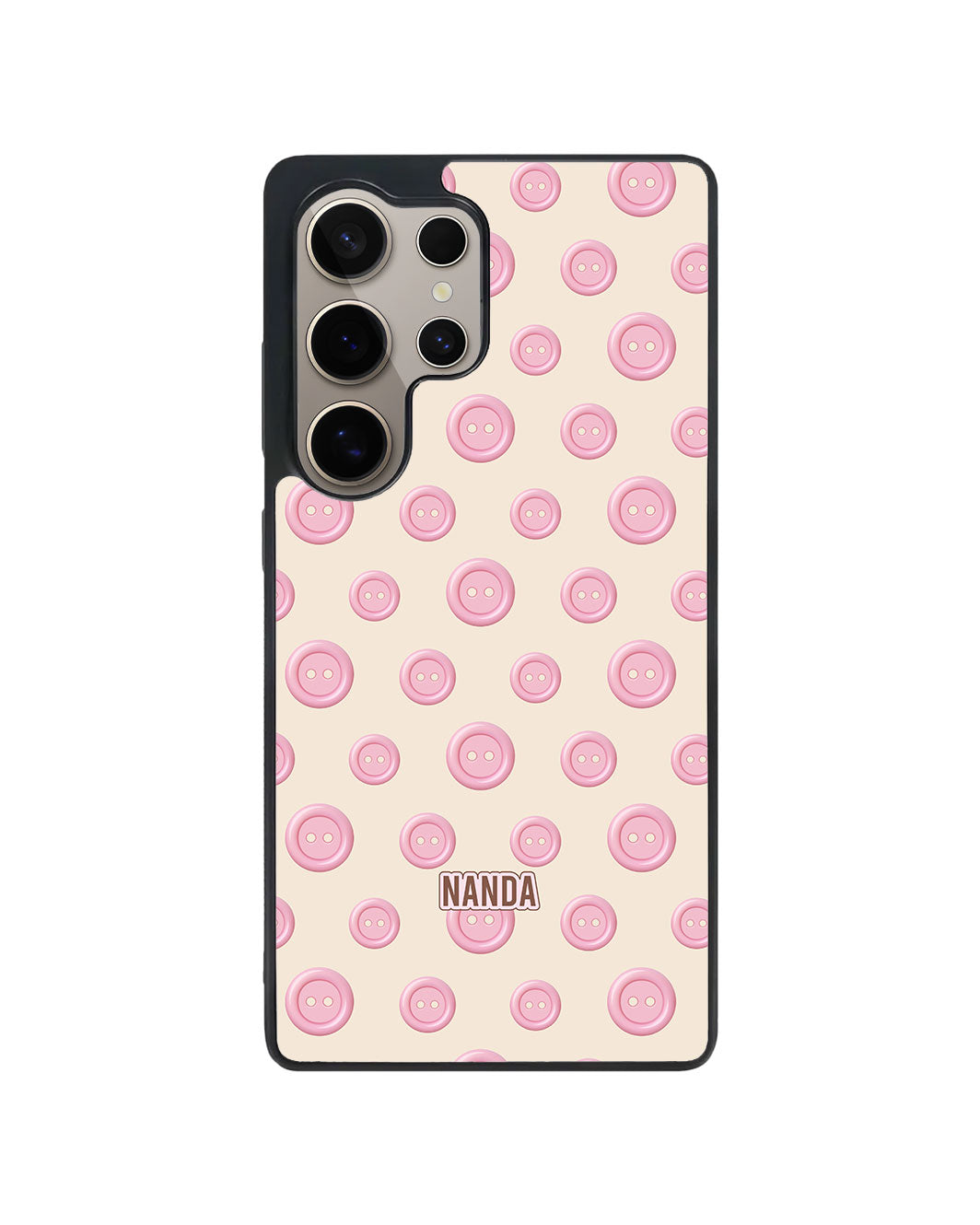 Android Avant-Gloss Grip Case - Pink Buttons
