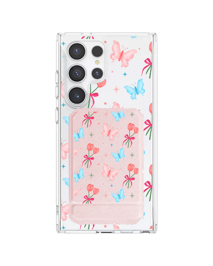 Android Magnetic Multifold Wallet - Coquette Butterfly