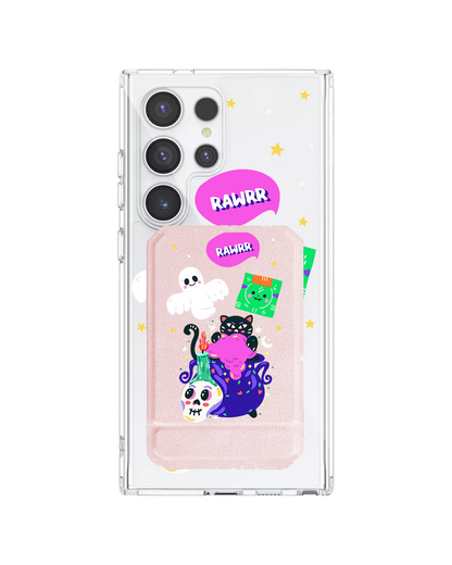 Android Magnetic Multifold Wallet - Cat Monster