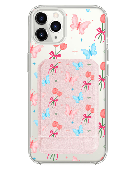 iPhone Magnetic Multifold Wallet - Coquette Butterfly
