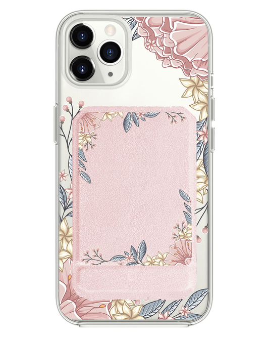 iPhone Magnetic Multifold Wallet - Pink Florals