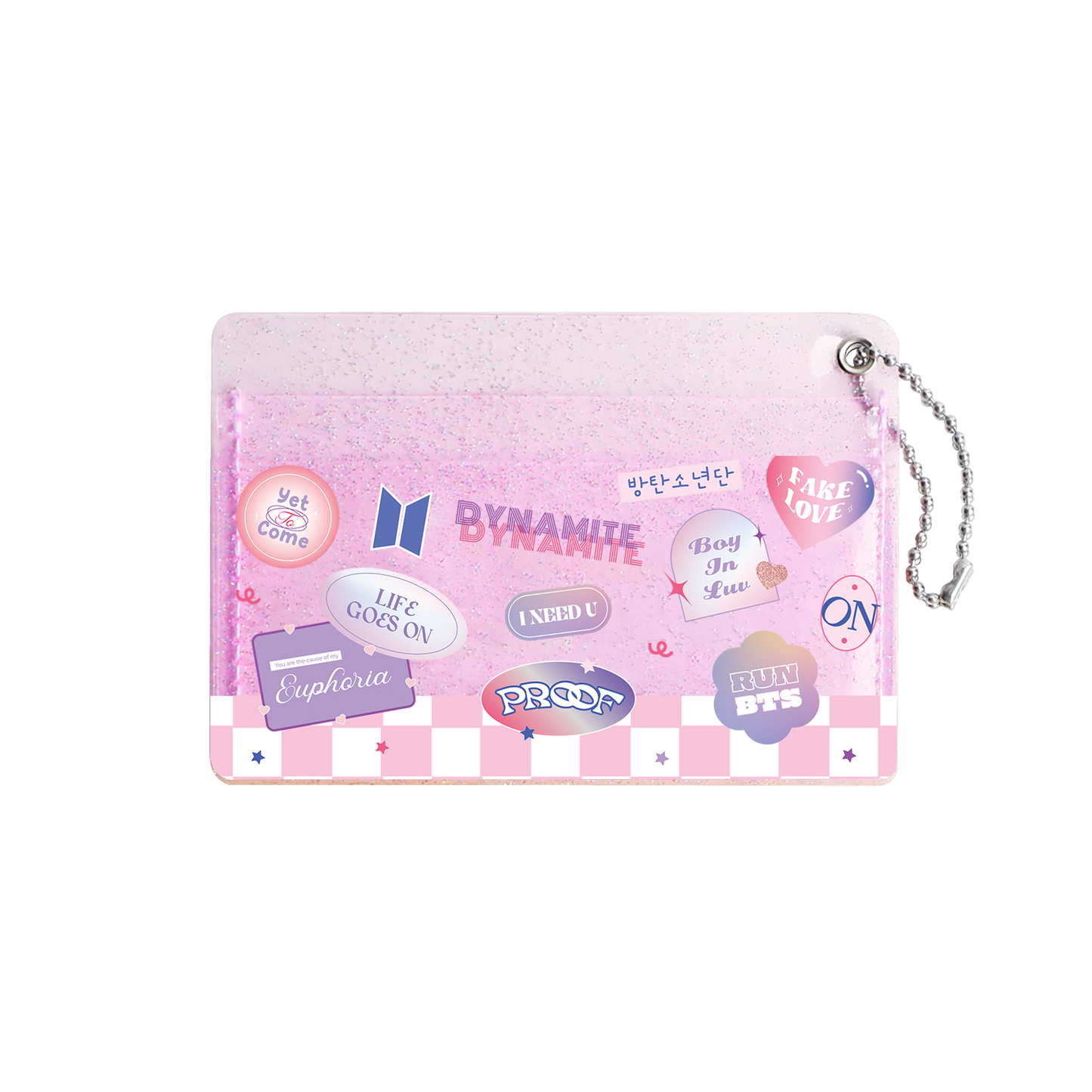 Glitter PVC Card Holder - BTS Proof