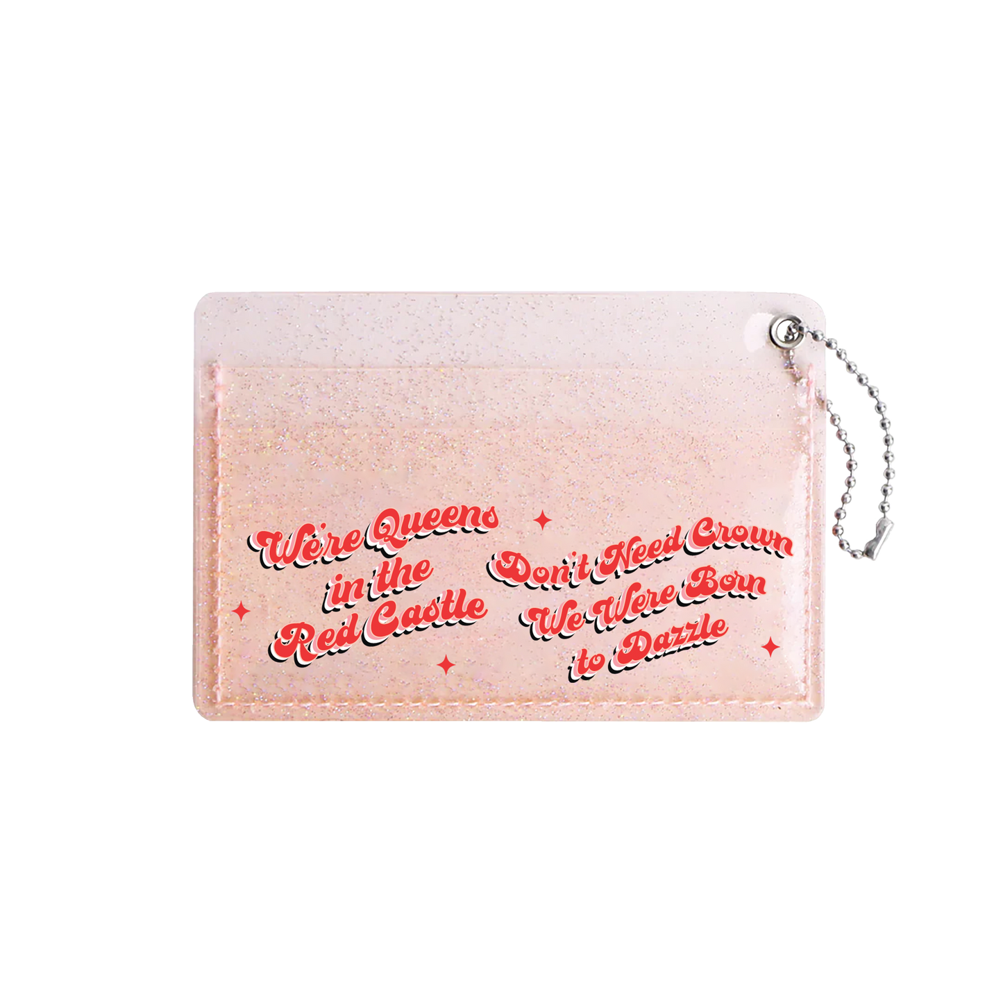 Glitter PVC Card Holder - Red Velvet Luv