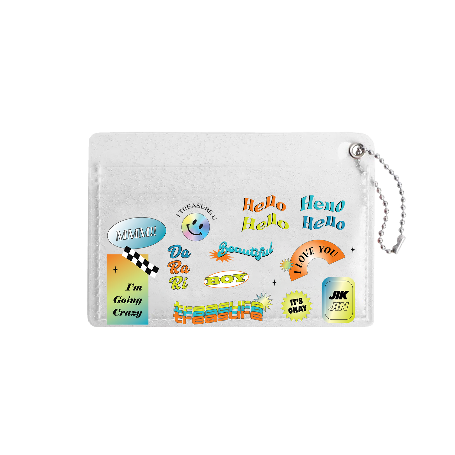 Glitter PVC Card Holder - Treasure Sticker Pack