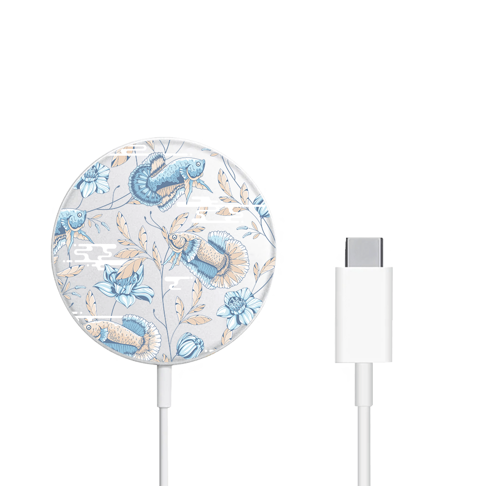 Magnetic Wireless Charger - Fish & Floral 4.0