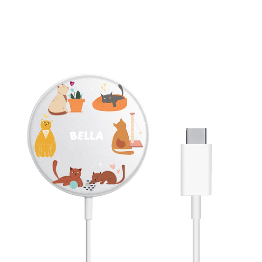 Magnetic Wireless Charger - Playful Cat 1.0