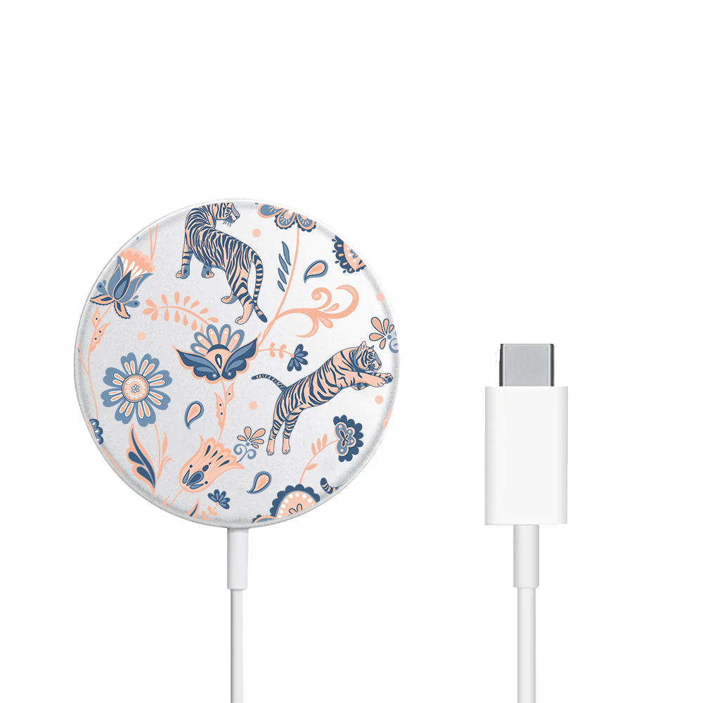 Magnetic Wireless Charger - Tiger & Floral 5.0