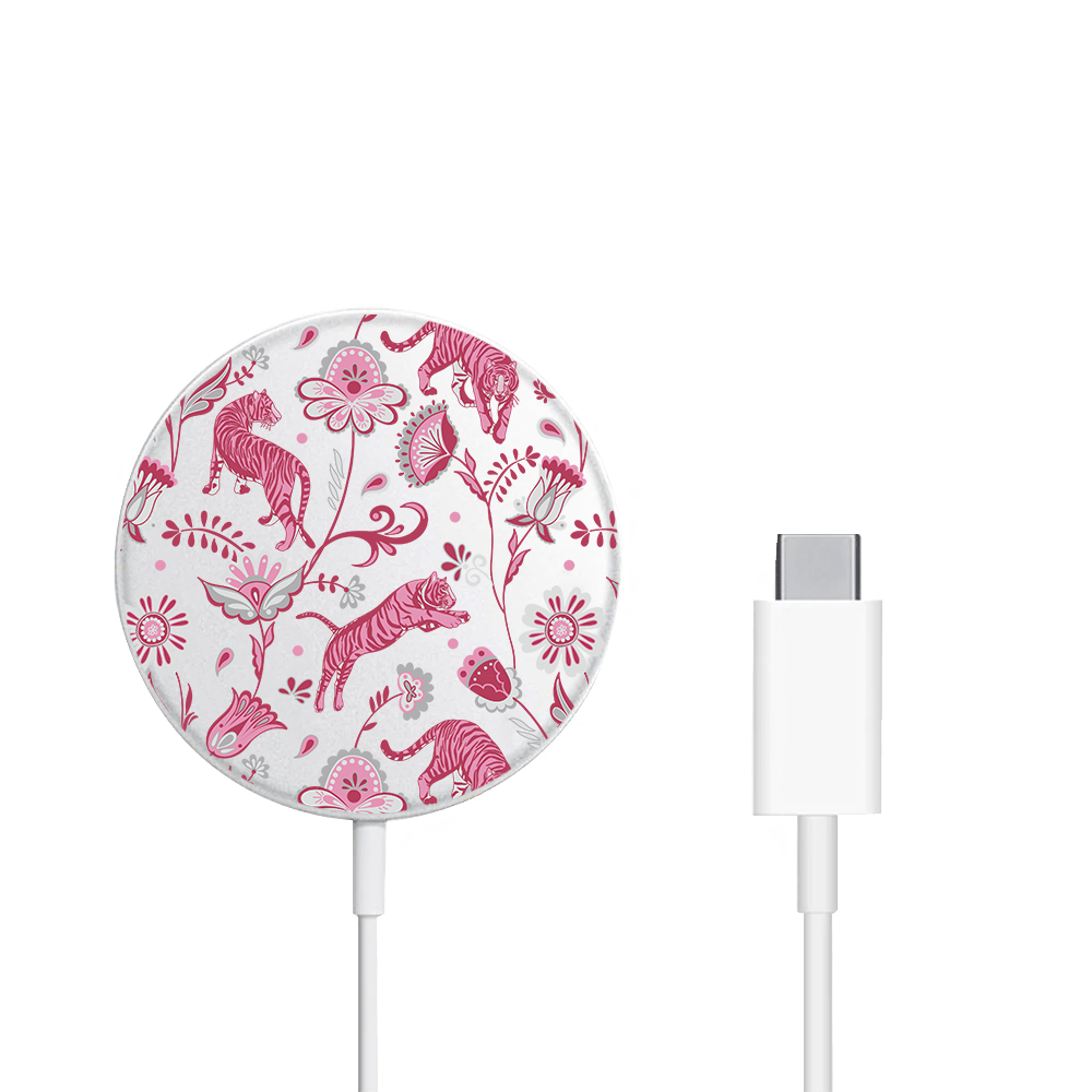 Magnetic Wireless Charger - Tiger & Floral 7.0