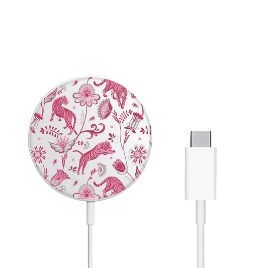 Magnetic Wireless Charger - Tiger & Floral 7.0