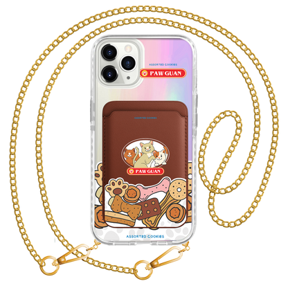iPhone Magnetic Wallet Holo Case - Pawguan Cat