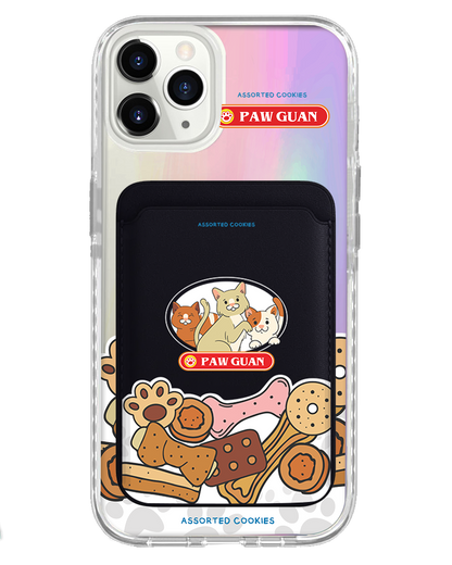 iPhone Magnetic Wallet Holo Case - Pawguan Cat