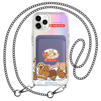 iPhone Magnetic Wallet Holo Case - Pawguan Cat