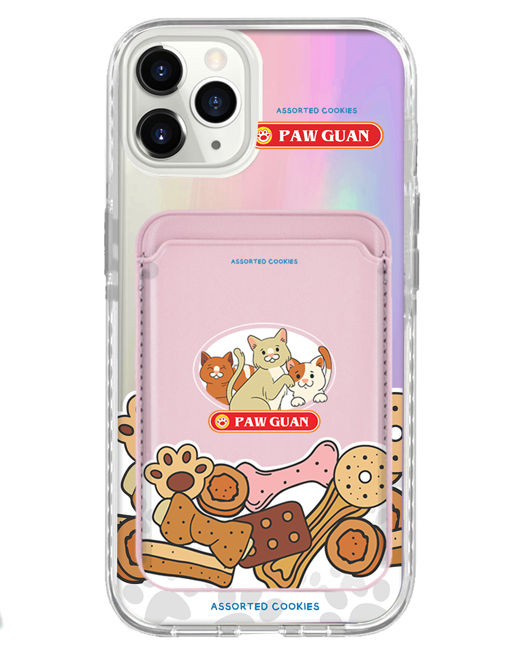 iPhone Magnetic Wallet Holo Case - Pawguan Cat