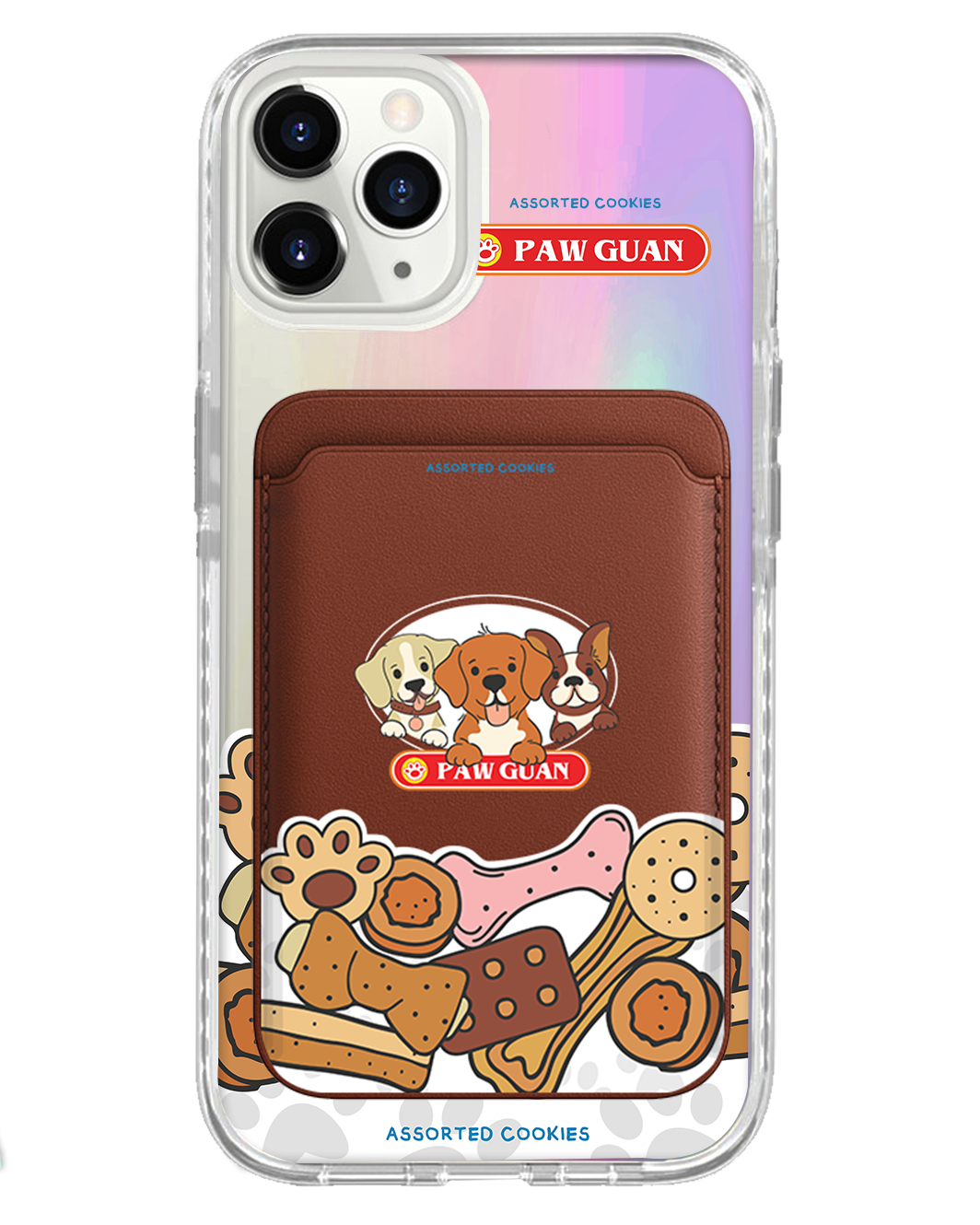 iPhone Magnetic Wallet Holo Case - Pawguan Dog