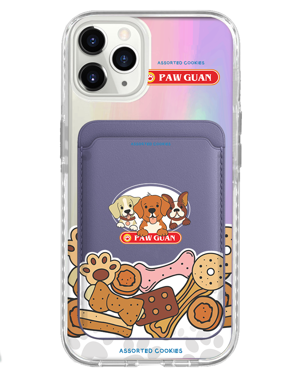 iPhone Magnetic Wallet Holo Case - Pawguan Dog