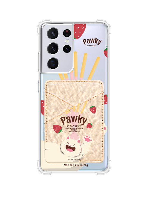 Android Phone Wallet Case - Pawky Cat