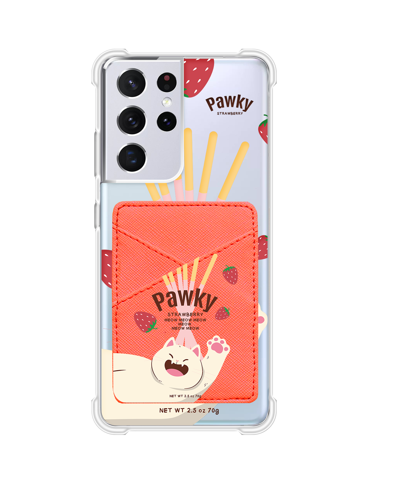 Android Phone Wallet Case - Pawky Cat