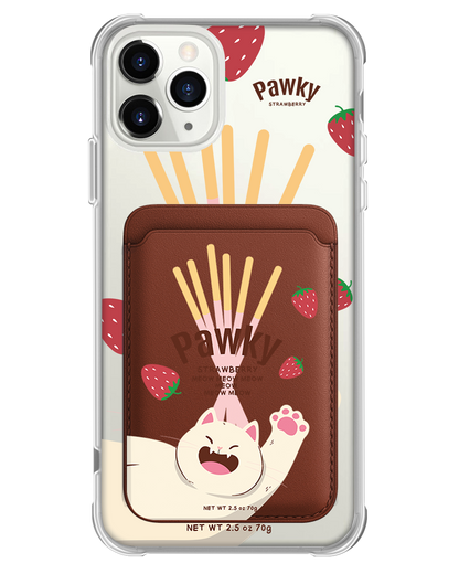 iPhone Magnetic Wallet Case - Pawky Cat