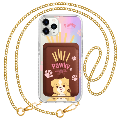 iPhone Magnetic Wallet Holo Case - Pawky Dog