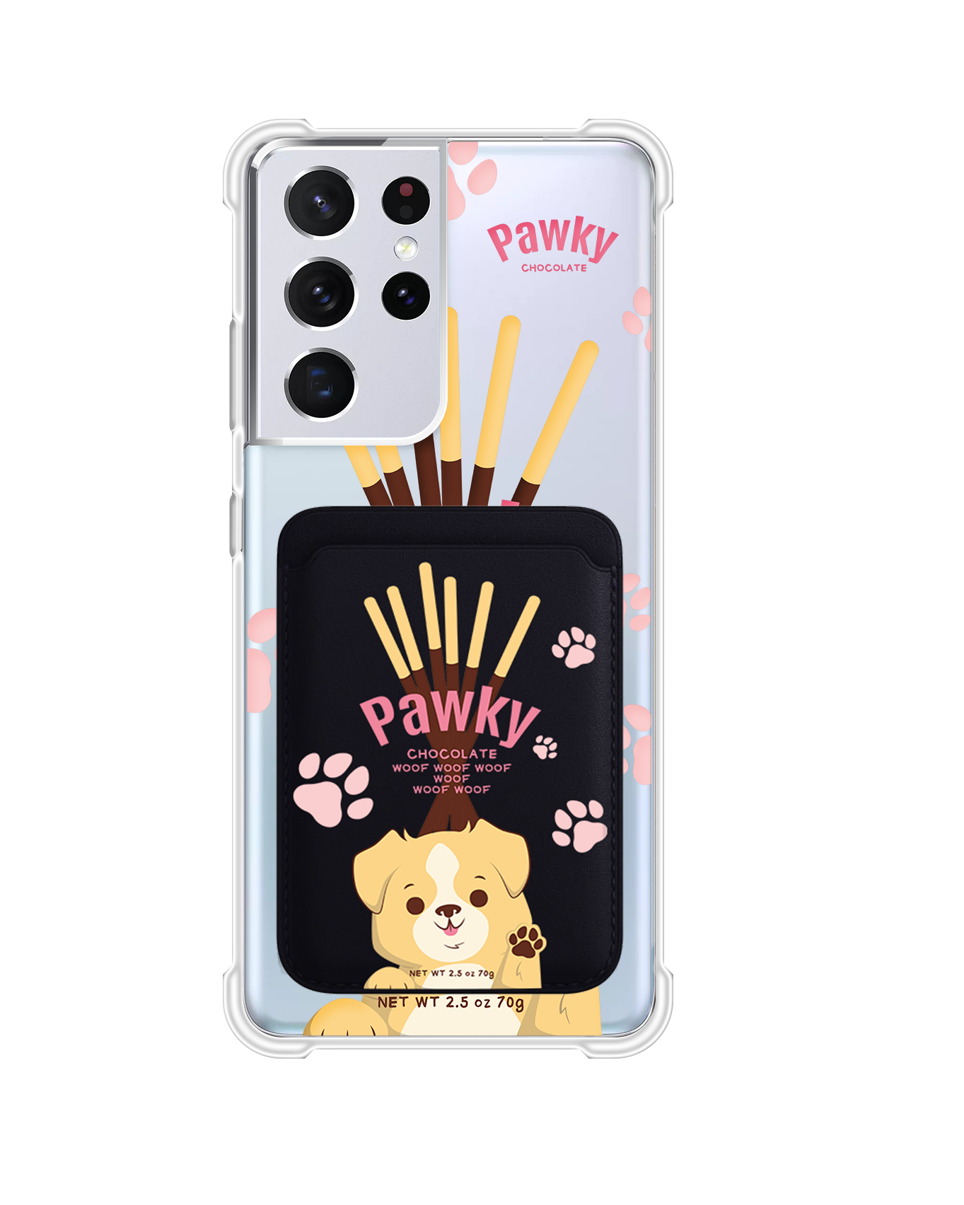 Android Magnetic Wallet Case - Pawky Dog