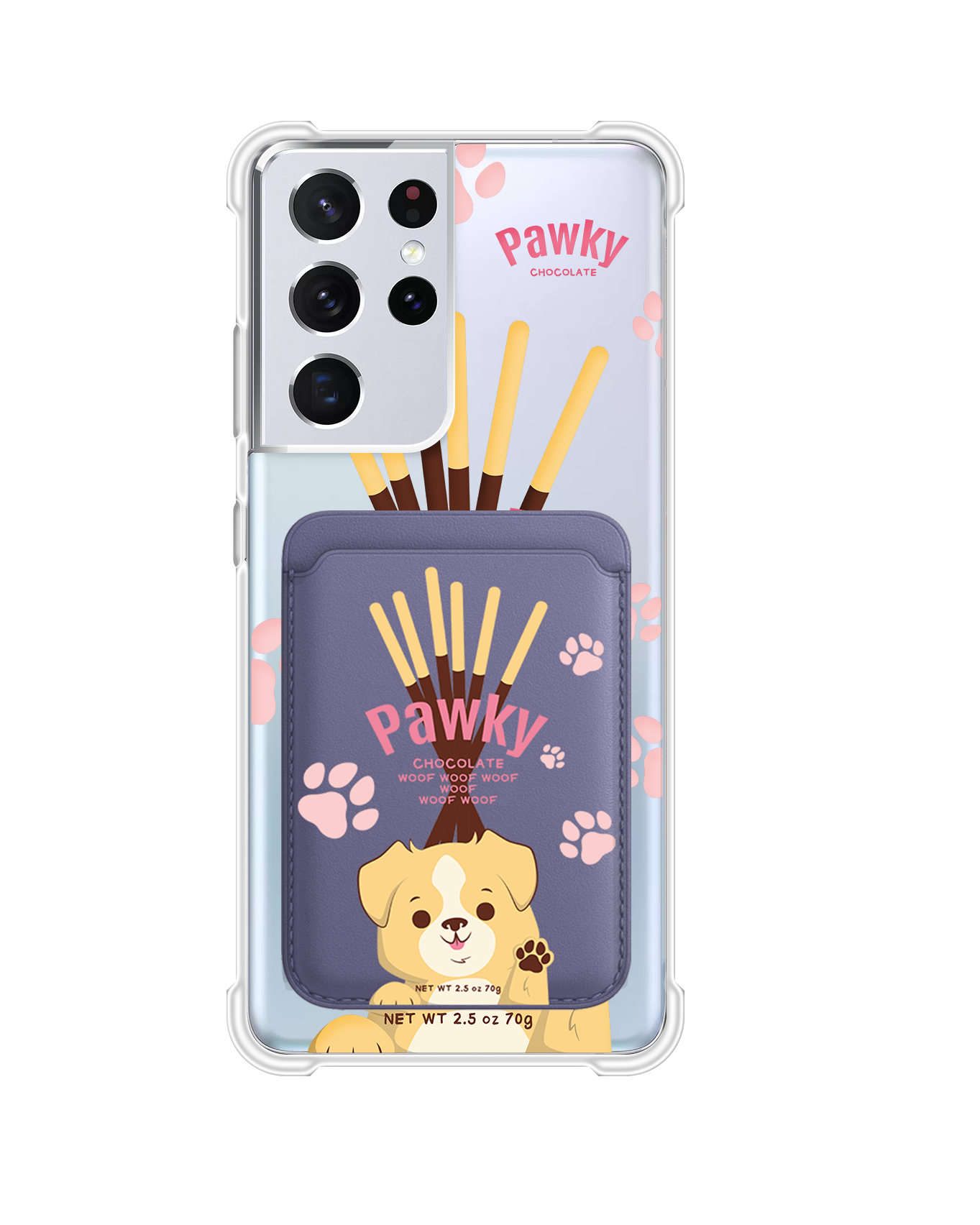 Android Magnetic Wallet Case - Pawky Dog