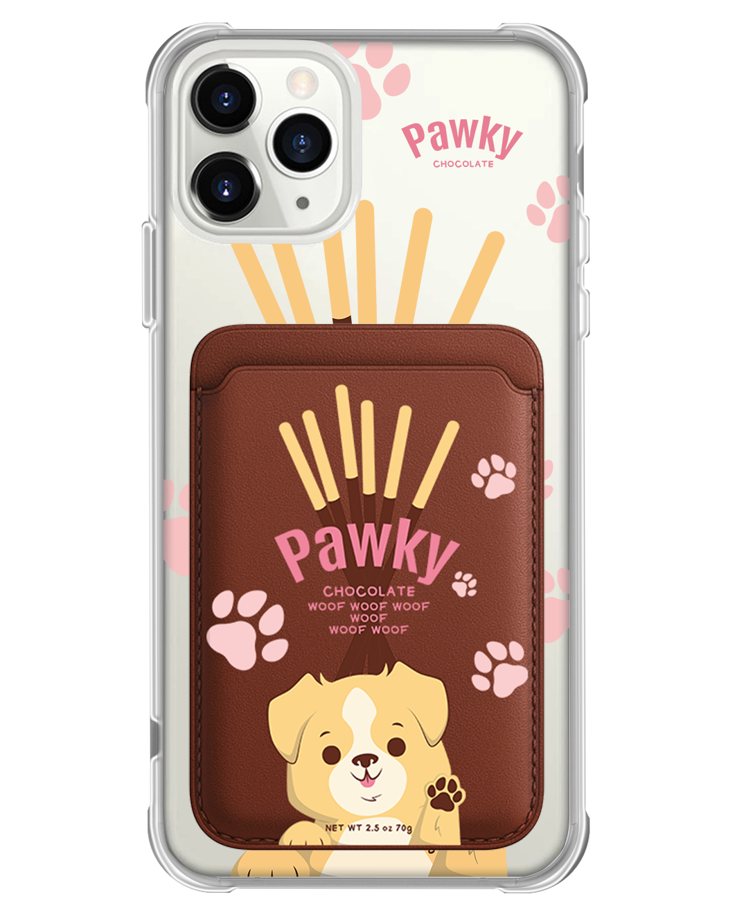 iPhone Magnetic Wallet Case - Pawky Dog