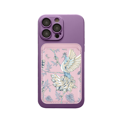 iPhone Magnetic Wallet Silicone Case - Peacock 5.0