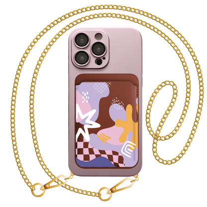 iPhone Magnetic Wallet Silicone Case - Abstract Flower 4.0