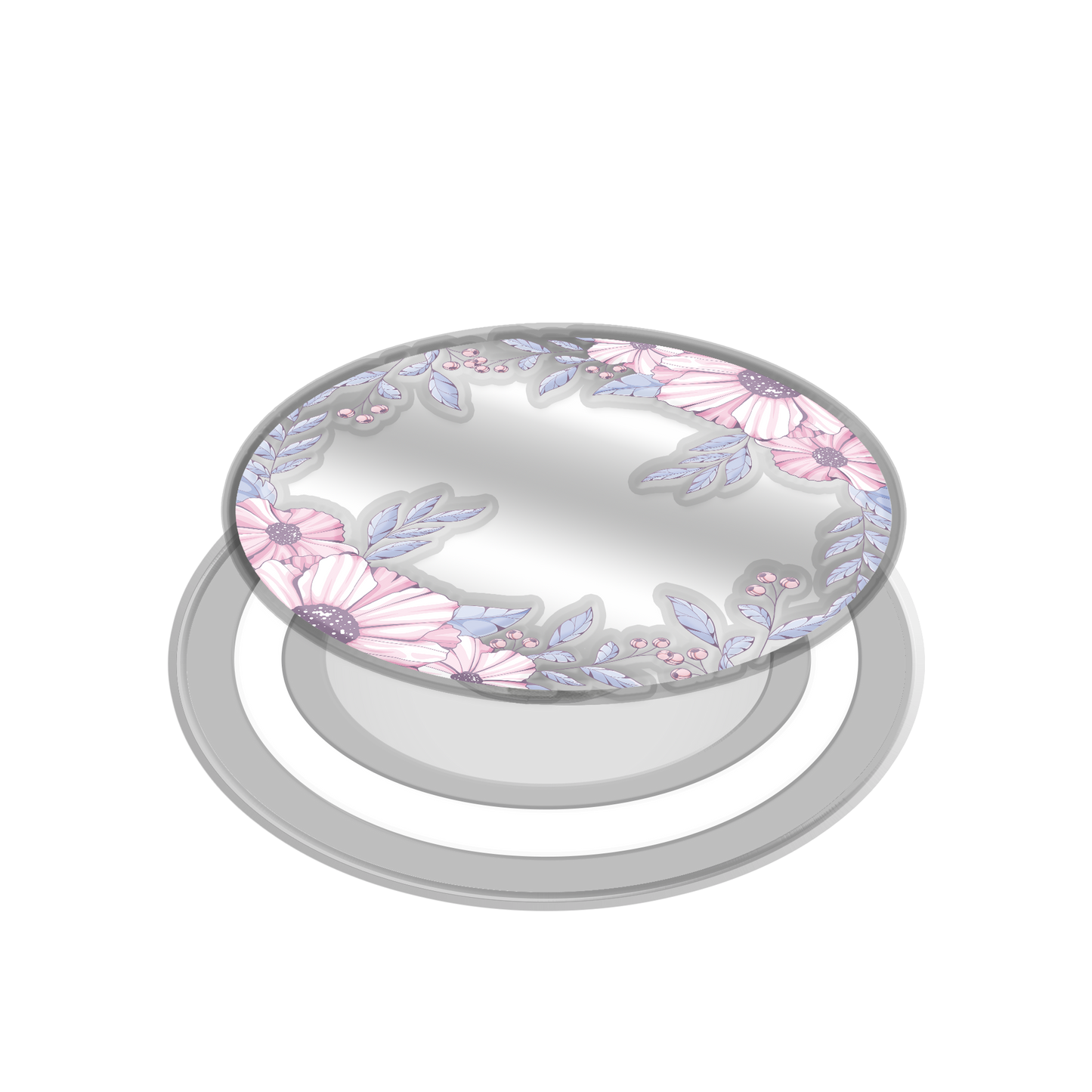 Magnetic Grip Mirror - Pink Blossom