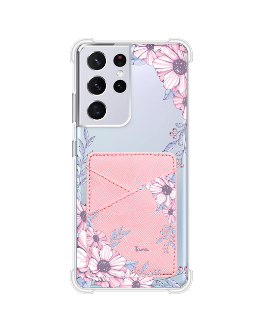 Android Phone Wallet Case - Pink Blossom