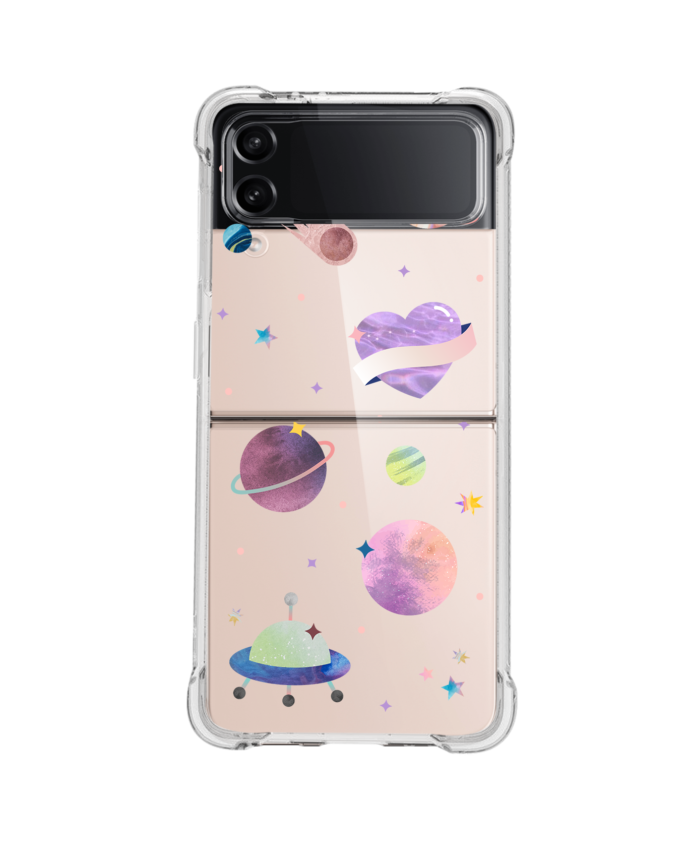 Android Flip / Fold Case - Pink Planet