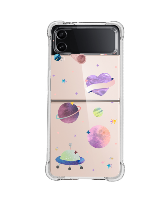 Android Flip / Fold Case - Pink Planet