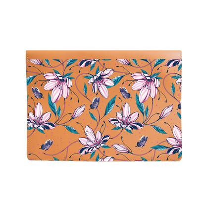 Vegan Leather Sleeve - Pink Tulip