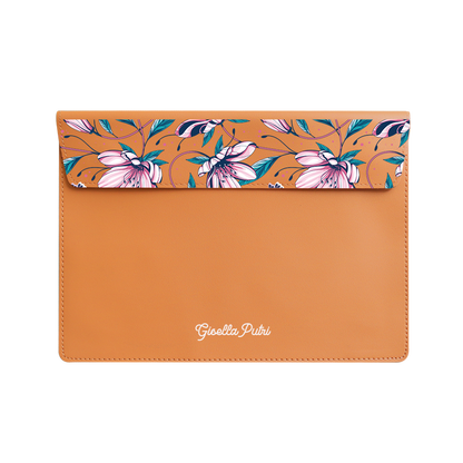 Vegan Leather Sleeve - Pink Tulip