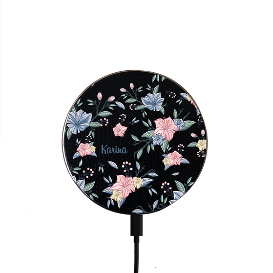 Universal Wireless Charger - Pink & Blue Florals