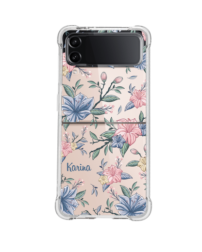 Android Flip / Fold Rearguard Hybrid - Pink & Blue Florals