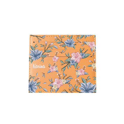6 Slots Card Holder - Pink & Blue Florals