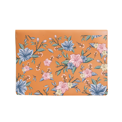 Vegan Leather Sleeve - Pink & Blue Florals