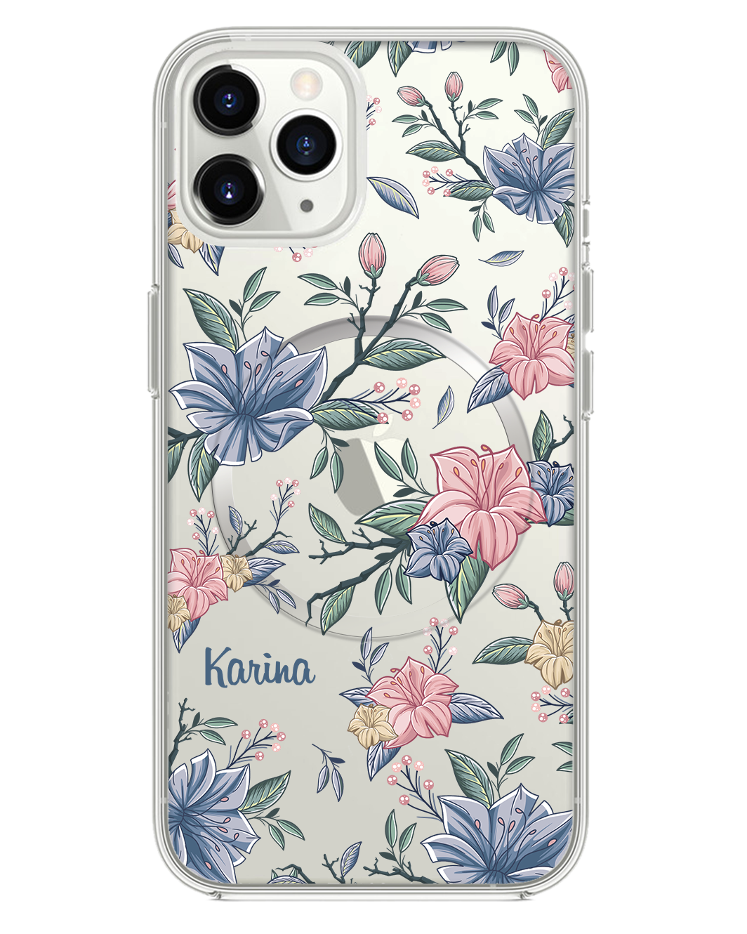 iPhone Rearguard Hybrid - Pink & Blue Florals