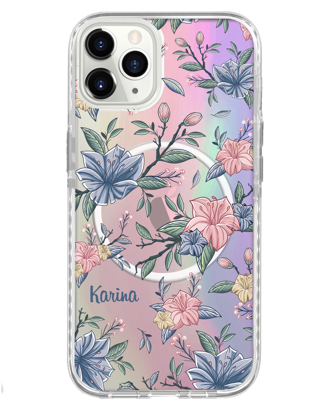 iPhone Rearguard Holo - Pink & Blue Florals