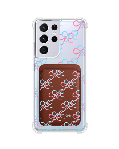 Android Magnetic Wallet Case - Coquette Overlap Bow