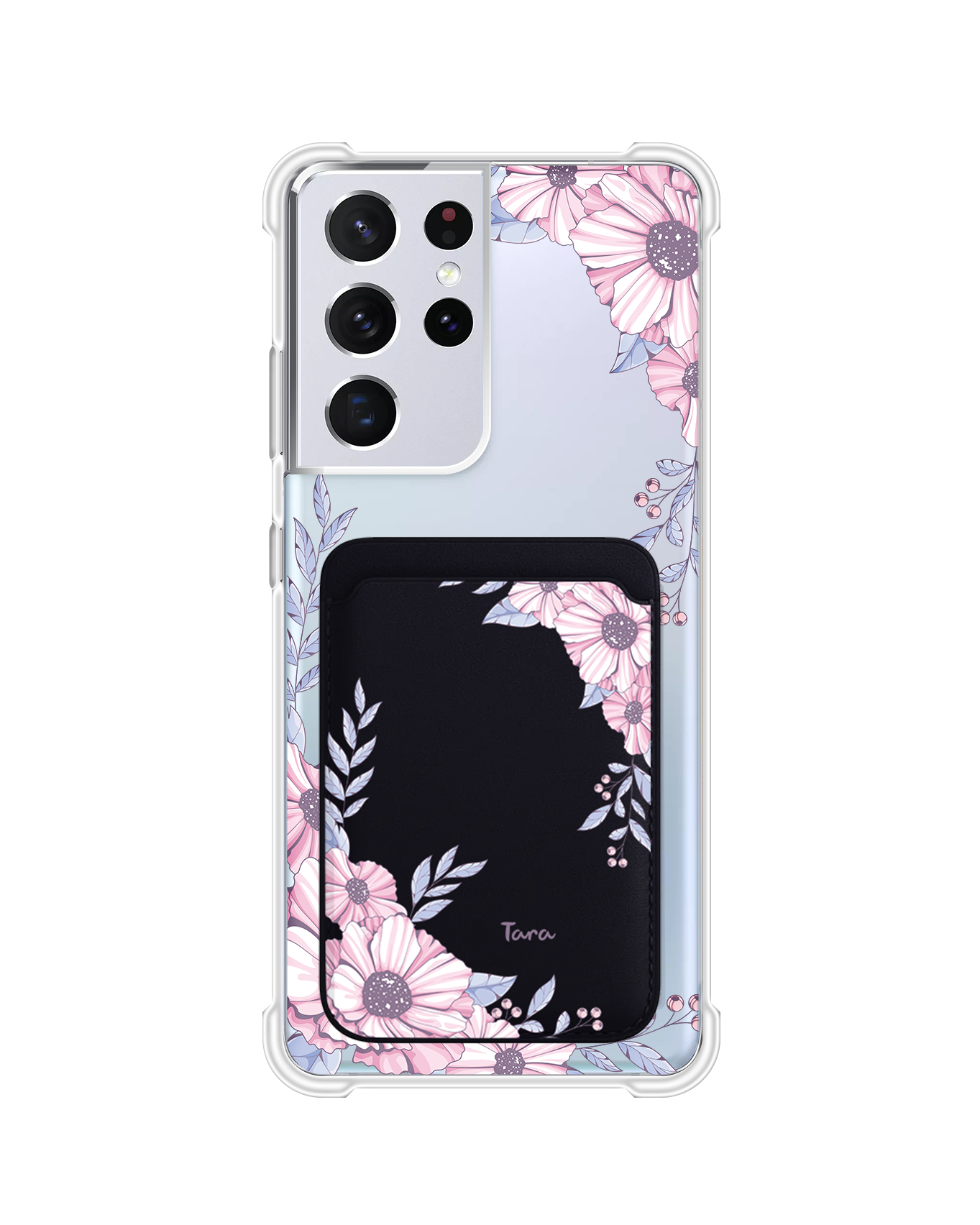 Android Magnetic Wallet Case - Pink Blossom